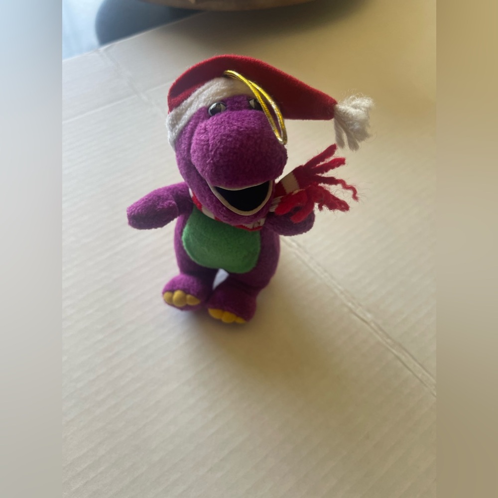 1999 Barney Christmas Plush Ornament